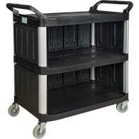 Utility Cart, 3 Tiers, 19-3/4" x 37-1/2" x 40-1/4", 250 lbs. Capacity Cam Industrial