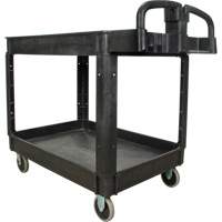 Utility Cart, 2 Tiers, 25-5/8" x 33-1/2" x 43-3/4", 550 lbs. Capacity Cam Industrial