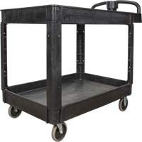 Utility Cart, 2 Tiers, 25-5/8" x 33-1/2" x 43-3/4", 550 lbs. Capacity Cam Industrial