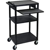 Electric Utility Cart, 3 Tiers, 24" x 42" x 18", 300 lbs. Capacity Cam Industrial