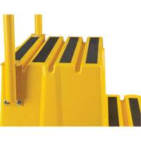 Industrial Step Stool, 4 Steps, 44" x 22-1/4" x 65-1/8" High Cam Industrial