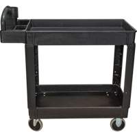 Utility Cart, 2 Tiers, 17-1/8" x 33-1/2" x 37-5/8", 550 lbs. Capacity Cam Industrial