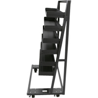 Single-Sided Heavy Duty A-Frame Cart with 6 Lipped Trays, 38" x 25" x 63", 2500 lbs. Capacity Cam Industrial