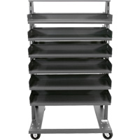 Double-Sided Heavy Duty A-Frame Cart with 12 Trays, 38" x 30" x 63", 2500 lbs. Capacity Cam Industrial