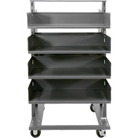 Double-Sided Heavy Duty A-Frame Cart with 8 Large Trays, 38" x 30" x 63", 2500 lbs. Capacity Cam Industrial