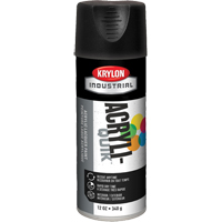 Industrial Acryli-Quik Lacquer, Black, Ultra-Flat, 12 oz., Aerosol Can Cam Industrial