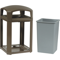 Landmark Series&reg; Classic Container Frame With Rigid Liner, Galvanized Steel, 35 US gal. Cam Industrial