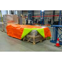 High-Visibility Heavy-Duty Woven Tarp, Polyethylene, Green/Orange, 16' x 20' x 12 mils Cam Industrial