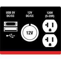 G&eacute;n&eacute;ratrice &agrave; onduleur, Surtension 2500 W, Nominale 1800 W, R&eacute;servoir 4,2 L Cam Industrial