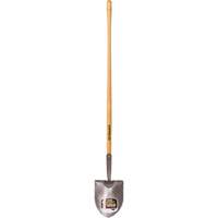 Round Point Shovel, Forged Steel Blade, Hardwood, Straight Handle Cam Industrial