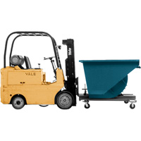 Conteneur autobasculeur, Acier, 5 vg³, Bleu Cam Industrial