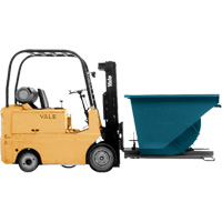 Self-Dumping Hopper, Steel, 3/4 cu.yd., Blue Cam Industrial