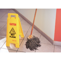 "Wet Floor" Safety Signs, English with Pictogram Cam Industrial