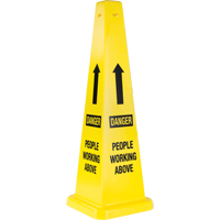 "People Working Above" Traffic Cones, English with Pictogram Cam Industrial