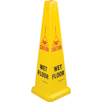"Wet Floor" Lamba Traffic Cones, English with Pictogram Cam Industrial