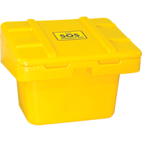 Salt Sand Container SOS™, With Hasp, 30" x 24" x 24", 5.5 cu. Ft., Yellow ND700 | Cam Industrial