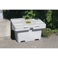 Salt Sand Container SOS™, With Hasp, 72" x 36" x 36", 36 cu. Ft., Grey NJ120 | Cam Industrial