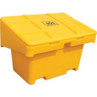 Salt Sand Container SOS, With Hasp, 42" x 29" x 30", 11 cu. Ft., Yellow Cam Industrial