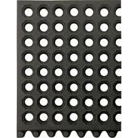 24/Seven&reg; Matting, Rubber, 3' W x 3' L, 5/8" Thick, Black Cam Industrial