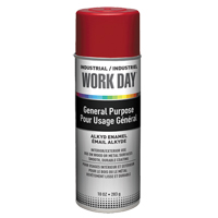 Industrial Work Day Paint, Red, Gloss, 10 oz., Aerosol Can Cam Industrial