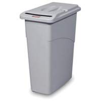 Confidential Flat Top Waste Container, Plastic, 23 US gal. NI500 | Cam Industrial
