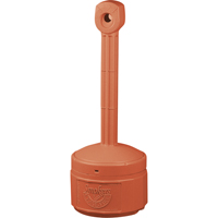 Smokers Cease-Fire&reg; Cigarette Butt Receptacle, Free-Standing, Plastic, 1 US gal. Capacity, 30" Height Cam Industrial