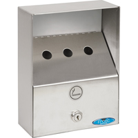 Smoking Receptacles, Wall-Mount, Stainless Steel, 1 Litres Capacity, 9" Height NI746 | Cam Industrial