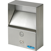 Smoking Receptacles, Wall-Mount, Stainless Steel, 1 Litres Capacity, 9" Height NI753 | Cam Industrial