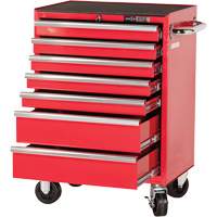 PRC2707 Pro Series Roller Cabinet, 7 Drawers, 27" W x 16" D x Red Cam Industrial