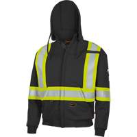 337SF Flame-Resistant Zip Style Hoodie, Men's, Small, Black, 22 cal/cm² Cam Industrial