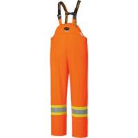 5893 High Visibility Flame Resistant Waterproof Bib Pants, Large, High Visibility Orange Cam Industrial