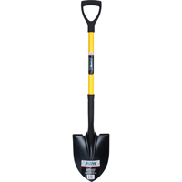 Round Point Shovels, Tempered Steel Blade, Fibreglass, D-Grip Handle Cam Industrial
