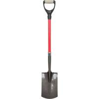 Heavy-Duty Shovels, Fibreglass, Carbon Steel Blade, D-Grip Handle, 30-1/2" Long Cam Industrial