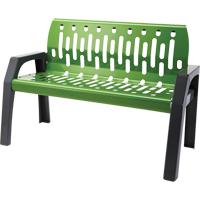 Stream Benches, Steel, 48" L x 48" W x 34" H, Green Cam Industrial