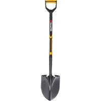 Pro Round Point Shovel, Tempered Steel Blade, Fibreglass, D-Grip Handle Cam Industrial