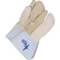 One-Finger Leather Mitts, Grain Cowhide, Size 11 Cam Industrial