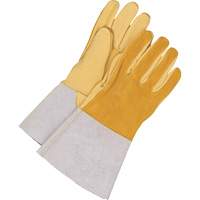 Welder Gloves, Grain Deerskin, Size Large Cam Industrial