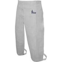 Tablier de soudage en cuir, Taille &agrave; jambes fendues, 32" lo, Gris perle Cam Industrial