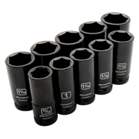 Jeu de douilles SAE, 10 Mcx, Chocs, Prise de 3/4", Profond Cam Industrial