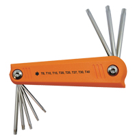Folding Hex Key Set, 8 Pcs., Torx&reg; Cam Industrial