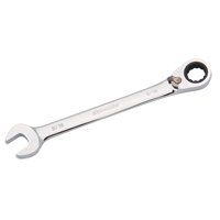 Reversible Combination Ratcheting Wrench, 12 Point, 3/8", Chrome Finish Cam Industrial