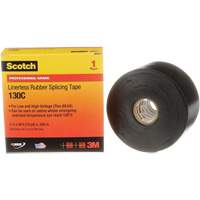 Scotch&reg; Professional Grade Linerless Rubber Splicing Tape, 50.8 mm (2") W x 9 m (30') L, 30 mils, Black Cam Industrial