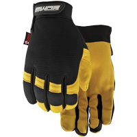 Flextime Water Resistant Gloves, Grain Goatskin Palm, Size Large Cam Industrial
