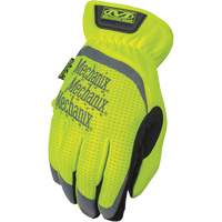 FastFit&reg; High-Visibility Work Gloves, Synthetic Palm, Size Medium/9 Cam Industrial