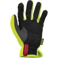 FastFit&reg; High-Visibility Work Gloves, Synthetic Palm, Size Medium/9 Cam Industrial