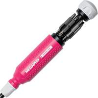 Original Pink 15-in-1 Multi-Bit Screwdriver, 8-37/50" L, Textured Handle Cam Industrial
