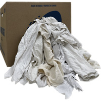 Wiper Rags Box, Ganzie, White, 20 lbs. NKC093 | Cam Industrial