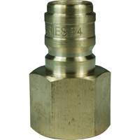 DQC E-Series Straight Through Interchange Plug, Brass, 3/4", Female NPTF, 1700 PSI Cam Industrial