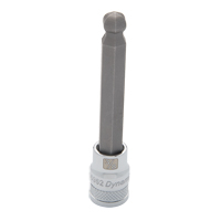 Long SAE Bit Socket, 3/8" x 3-5/8" L, 3/8" Drive Cam Industrial