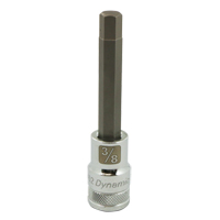 Longue douille &agrave; embout SAE, 3/8" x 3,94" lo, Prise 1/2" Cam Industrial